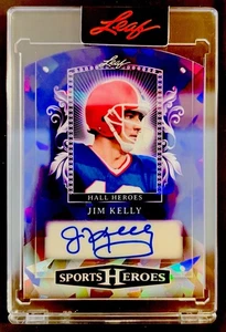 2025 Leaf Sports Heroes Jim Kelly Purple Cracked Ice Auto Autograph 13/15 SSP !! - Picture 1 of 2