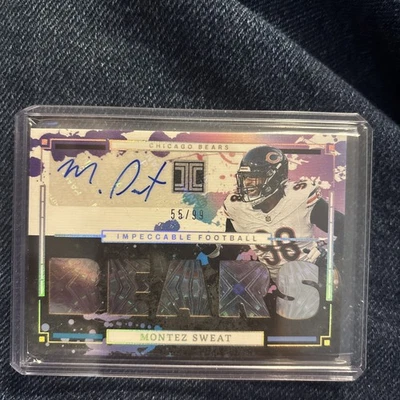 2025 Panini Impeccable Montez Sweat 55/99 Auto Chicago Bears - Image 1 of 2