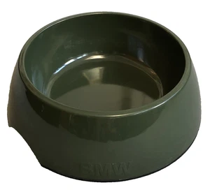 BMW großer Kunststoff Haustier Hund Fressnapf grün 6,5"x3"x8,5" Gummibasis rutschfest - Bild 1 von 9