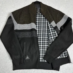 Point Zero Suéter Chaqueta Abrigo Para Hombre XL Negro Gris Cremallera Completa Forrado de Vellón Semi Ajuste - Imagen 1 de 12