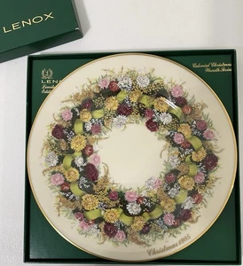 Lenox Colonial Christmas Wreath Plate 1985 Connecticut Limited Edition w/ Box  - Picture 1 of 10