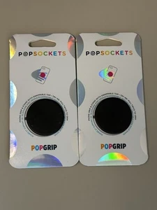 NWT Lot Of 2 PopSockets Phone Grip Stand Black Popgrip Free Shipping - Picture 1 of 2
