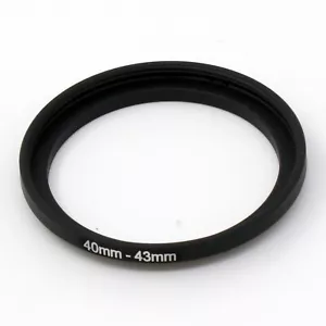 40-43 40 mm-43 mm Step Up Filter Ring 40 mm Stecker auf 43 mm Buchse Objektiv Adapter - Bild 1 von 2