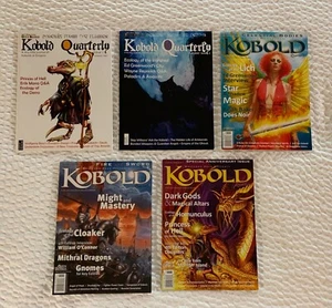 Kobold Quarterly Magazine Lot Issues #1, 2, 3, 4, 5 Pathfinder D&D RPG 509 - Picture 1 of 12