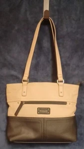 Stone & Co. Tan & Black Leather Slip Pocket Shoulder Bag Manufactured 12/2016 - Picture 1 of 20