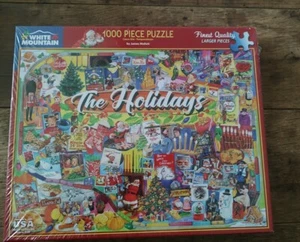 Rompecabezas White Mountain The Holidays 1000 piezas James Mellet Nuevo en caja - Imagen 1 de 5