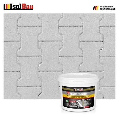 ISOLBAU Bodenfarbe Betonfarbe Steingrau 4 kg Bodenbeschichtung Fußbodenfarbe RAL Farbe