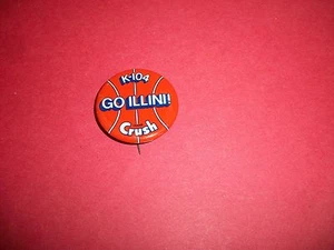 GO ILLINI PIN - K-104 & ORANGE CRUSH - SELTEN - Bild 1 von 3