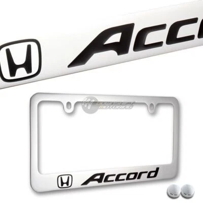 HONDA ACCORD Chrome Plated Brass License Plate Frame Officially Licensed NEW!! - Image 1 of 4