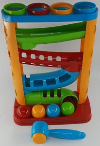 Infantino Bop & Drop Ball Tower 4 Balls Hammer Playset Developmental Baby EUC - Picture 1 of 7