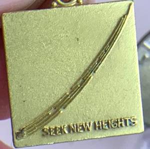 MASONIC SEEK NEW HEIGHTS Employee Reward Vintage 10Kt Gold Pendant V-9421 - Picture 1 of 2