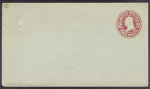 U.S. #U414 var Mint Entire - 2c Carmine on Blue w/ 2nd impression INSIDE - Picture 1 of 1