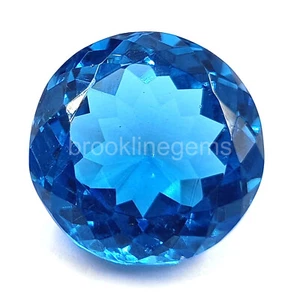Certificado 40,80 quilates BONITO AZUL turmalina forma redonda piedras preciosas sueltas 5MTC - Imagen 1 de 7