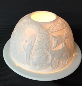 Bernardaud Limoges France WEDDING Lithopane Fairy Tea Light Bisque Echantillon - Picture 1 of 17