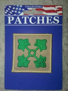 (2) 4th Infantry Division 2,5"x2,5" US Army gestickter Aufnäher neu Bügelbild Aufnähen - Bild 1 von 9