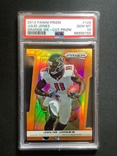 2013 Prizm Julio Jones Orange Prizm Die Cut SSP #/50 Falcons Tampa PSA 10 Pop 1
