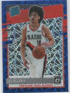 2020-21 Donruss Optic BLUE VELOCITY #195 CJ Elleby PORTLAND TRAILBLAZERS RC 40