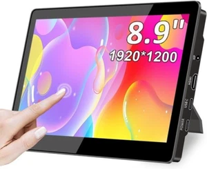 Portable Monitor Touchscreen,8.9 Inch Small Monitor for Computer| 1920 * 1200 |1 - Picture 1 of 6