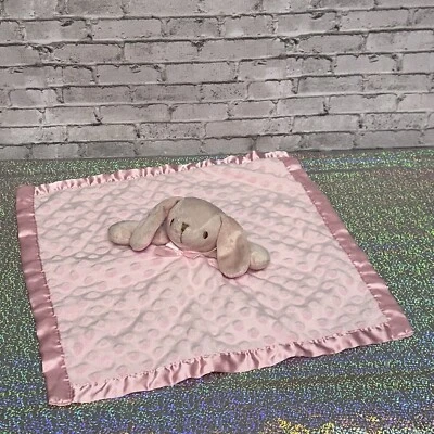 Одеяло Lovie Security для розовой собаки Minky Dot милое 16 дюймов Детская игрушка с атласной отделкой сзади - Изображение 1 из 4