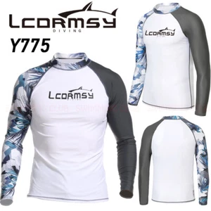 775 HOMBRE GUARDABARROS PLAYA MANGA LARGA SURF CAMISAS DE BAÑO DEPORTES ACUÁTICOS GIMNASIO TRAJE DE NEOPRENO - Imagen 1 de 2