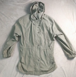 Talbots Trench Womens L Hooded Rain Drawstring Waist Mid-Length Coat Jacket - Picture 1 of 8