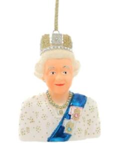 QUEEN ELIZABETH II Glass Christmas Ornament by Cody Foster & Co.