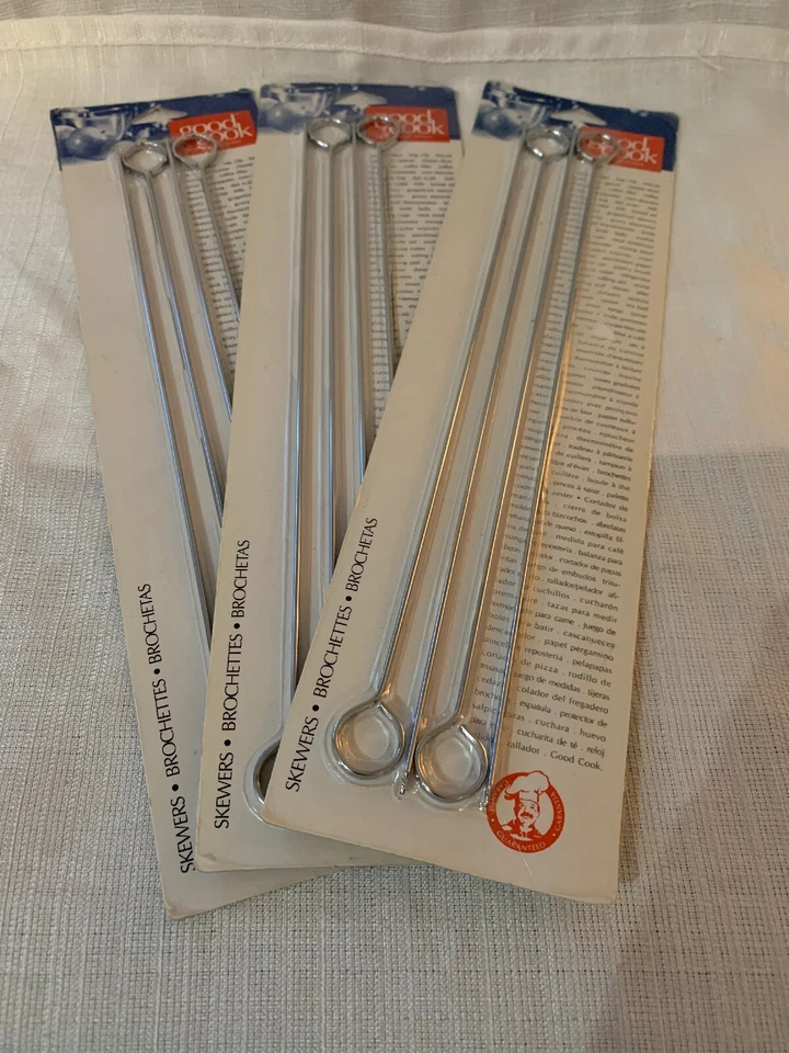 Good Cook 12-inch Metal Skewers, Three 4 Count Packages New - Image 1 of 1