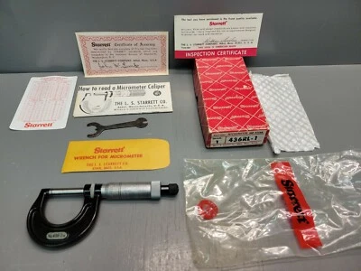 Micrómetro Starrett 436RL-1 NUEVO STOCK ANTIGUO EE. UU. Foto 1 de 4