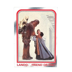 1980 Topps Star Wars Empire Strikes Back Card Lando Friend Or Foe Vintage Card - Picture 1 of 3