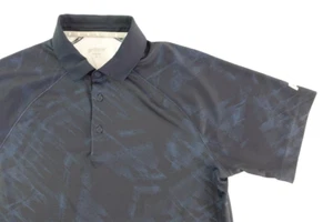 Prince NEW Navy Blue Printed Fashion UPF 30 Stretch Mens Small Tennis Polo Shirt - Picture 1 of 12