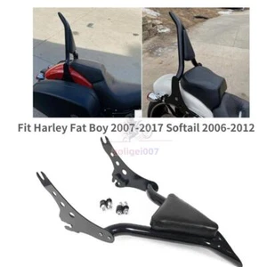 Respaldo portaequipajes Sissy Bar Pad para HD Fat Boy 2007-2017 Softail 2006-2012 - Imagen 1 de 9