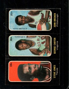1971-72 TOPPS TRIOS STICKERS #19A-20A-21 JONES/CARTER/BRISKER VGEX SP