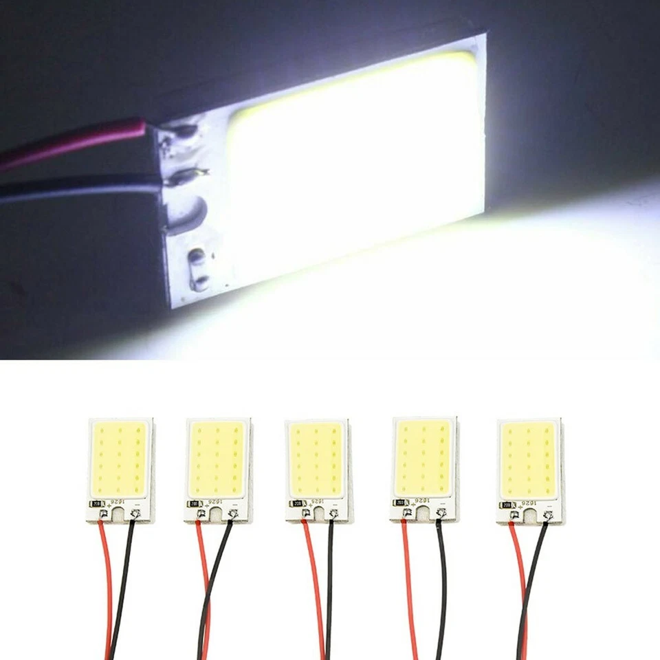 5 X White COB 18LED Panels Car Interior Dome Light Bulb For Festoon 12V Lamp - Image 1 of 1
