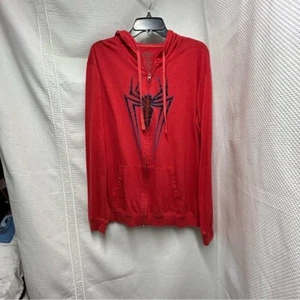 Marvel Red Zip Up Jacket with Spiderman Graphic YXL - Picture 1 of 5