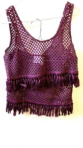 The Bikini Lab 2PCS K3196PTRJ Burgundy Tent Top Swimsuit Size XS $140 #49 - Picture 1 of 4