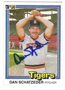 Autographed Signed DAN SCHATZEDER Detroit Tigers 1981 Donruss #248 card w/ COA - Picture 1 of 1