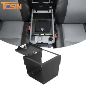 Caja de almacenamiento de bóveda de seguridad segura con reposabrazos con bloqueo de código de dígitos para 4Runner10-23 negro - Imagen 1 de 24