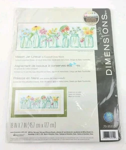 Dimensions Mason Jar Lineup Counted Cross Stitch Kit 70-35310 Neu in Verpackung 18"x7" 14 ct  - Bild 1 von 2