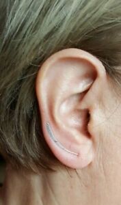 Ohrringe Ear Climber - 925 Silber  -  zierliche Ohr Kletterer als Bogen
