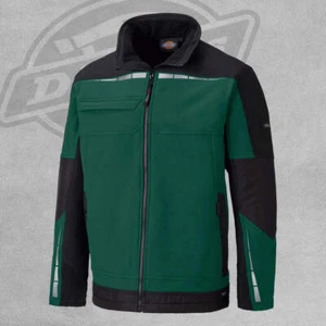 Chaqueta Abrigo de Trabajo Dickies Pro con Cremallera Completa Cáscara Suave - Verde/Negra - Imagen 1 de 5