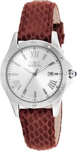 Reloj para mujer Invicta 14319 Angel Date bisel acentuado cristal correa de cuero rojo - Imagen 1 de 3