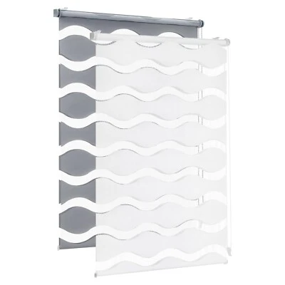 Doppelrollo Wellen Duo-Rollo Klemmfix ohne Bohren Doppelrollo Welle - Bild 1 von 4