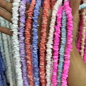 180X Natural 8-12mm Scallops Shell Beads Square Slice DIY Necklace Bracelet Gift - Picture 1 of 10