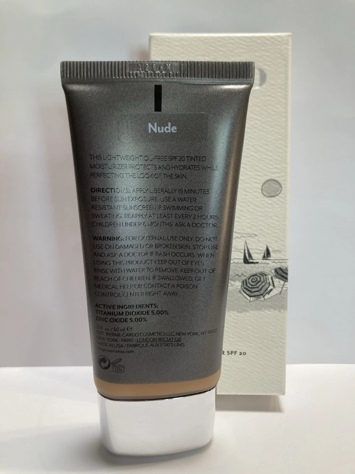 Cargo Tinted Moisturizer SPF 20 Nude 1.7 Oz Lb1