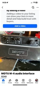 MOTU M4 4x4 Studio Sound USB-C Audio Interface 4-Channel USB for Cardioid Mics - Picture 1 of 2