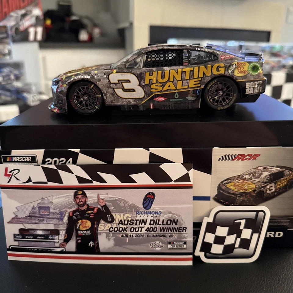 2024 Austin Dillon Bass Pro Shops Hunting Sale Richmond Win ARC 1/24 Diecast  - Image 1 of 4