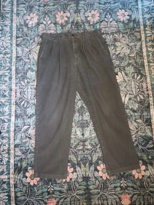 Pantalones de pana vintage Claiborne para hombre 34x29 gris plisado herencia Foto 1 de 4