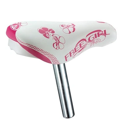 MV-TEK Sella MVTEK BIMBA FLOWER 12/14" poliuretano argento/fucsia con reggisella