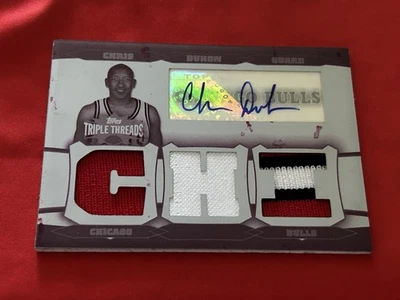 2006-07 Placa de Impressão de Baleia Branca Fios Triplos Chris Duhon Patch Auto 1/1 - Imagem 1 de 4