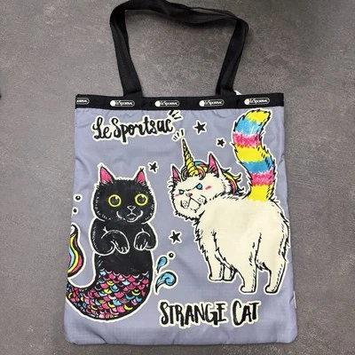 Lesportsac Strange Cat Magazine EMERALD TOTE Shoulder Bag - Image 1 of 4